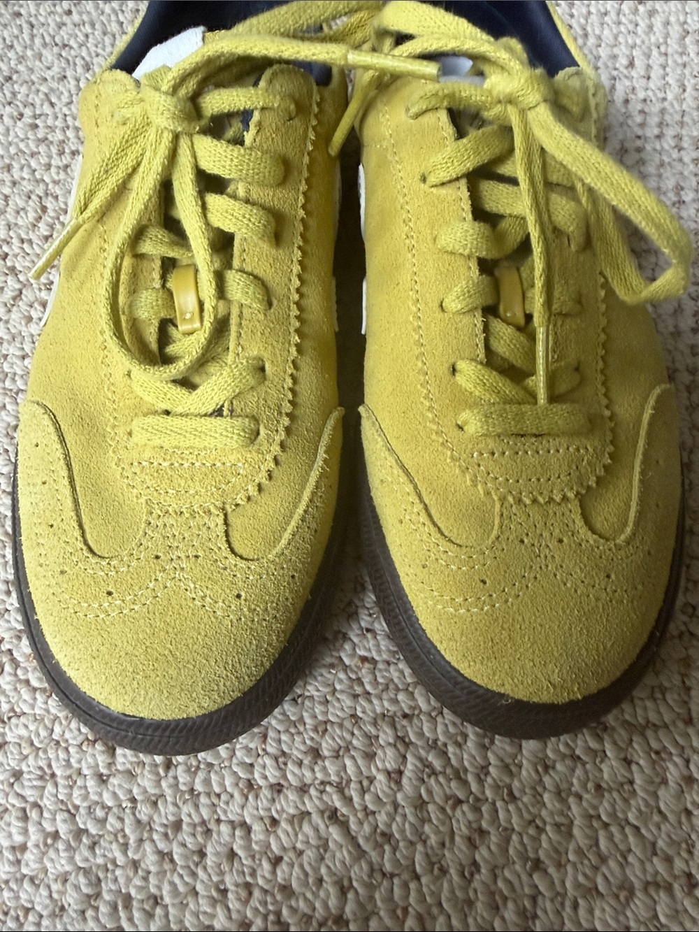 Veja Volley O.T. Women’s Suede Neon/Pea Green Casual Sneakers - Picture 2 of 9